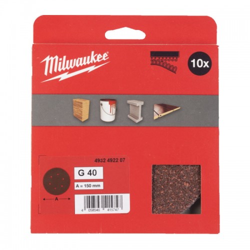Шліфувальне коло MILWAUKEE Ø150/6 HL, зерно 40, (10шт)