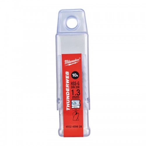 Свердло по металу THUNDERWEB HSS-G MILWAUKEE, DIN338, Ø1,3 х38х16мм, (10шт)
