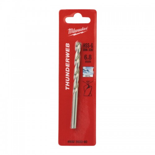 Свердло по металу THUNDERWEB HSS-G MILWAUKEE, DIN338, Ø6,8x109х69мм