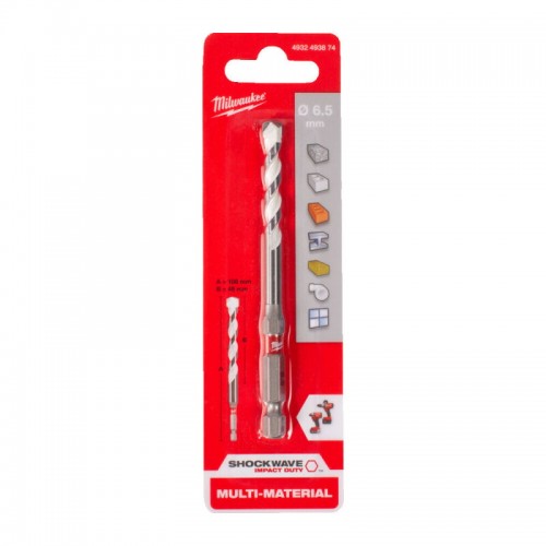Свердло по мультиматеріалам ShW HEX MILWAUKEE, Ø6,5x108х45мм