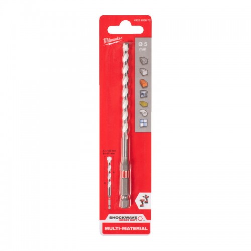 Свердло по мультиматеріалам ShW HEX MILWAUKEE, Ø5,0x150х90мм