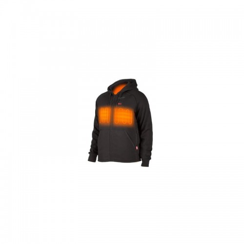 Толстовка з підігрівом з капюшоном MILWAUKEE, M12 HHBL4-0 (M), чорна (розмір M)