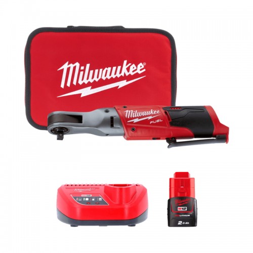 Трещітка акумуляторна безщіткова компактна MILWAUKEE 3/8" (75 Нм) M12 FIR38-201B(ЗУ+1Х2Ач+сумка)