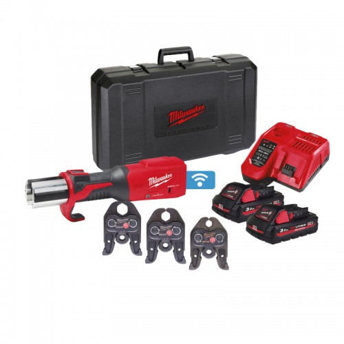 Обжимник гидравлический аккумуляторный для труб MILWAUKEE M18 ONEBLHPT-302C M-SET (ЗУ+2Х2Ач+кейс)