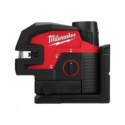 Нівелір 4х точковий лазерний акумуляторний MILWAUKEE M12 CLL4P-301C (зелений промінь) (ЗУ+1Х3Ач+кейс)