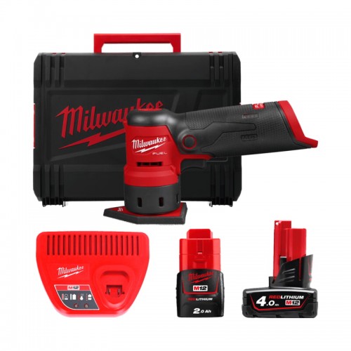 Шліфмашина вібраційна акумуляторна безщіткова MILWAUKEE M12 FDSS-422X (ЗУ+2акк.+HDкейс)