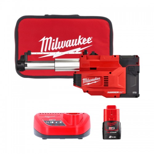 Система видалення пилу акумуляторна MILWAUKEE M12 UDEL-201B (L-клас) (ЗУ+1акк.Х2Ач+сумка)