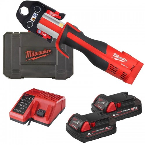 Обжимник гидравлический аккумуляторный для труб MILWAUKEE M18 BLHPT-202C (ЗУ+2Х2Ач+кейс)