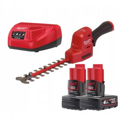 Кущоріз акумуляторний MILWAUKEE (лезо 20см) M12 FHT20-402 (ЗУ+2акк.Х4Ач)