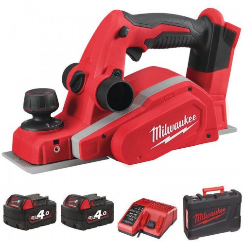 Рубанок акумуляторний безщітковий MILWAUKEE M18 BP-402C (ЗУ+2акк.Х4Ач+кейс)