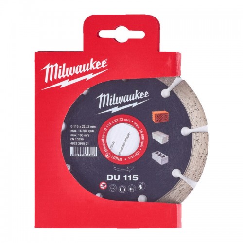 Диск алмазний MILWAUKEE DU 115, Ø115мм (цегла, бетон)