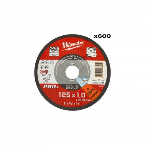 Диск відрізний по металу MILWAUKEE, SCS 41/125х1 PRO+, Ø125мм (600шт)