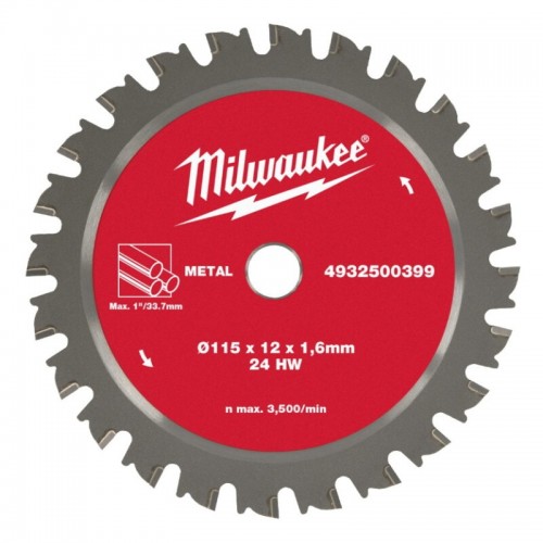 Диск пильний для труб металевих MILWAUKEE, FPCSB Ø115х12х1,6мм, 24зуба (для M18 FPCS)