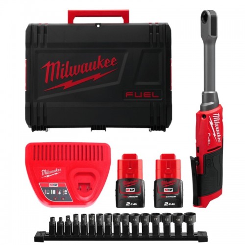 Гайковерт-тріскачка кутовий акумуляторний безщітковий MILWAUKEE Hex14.4мм (81Нм) M12 FPTR-202X PASS