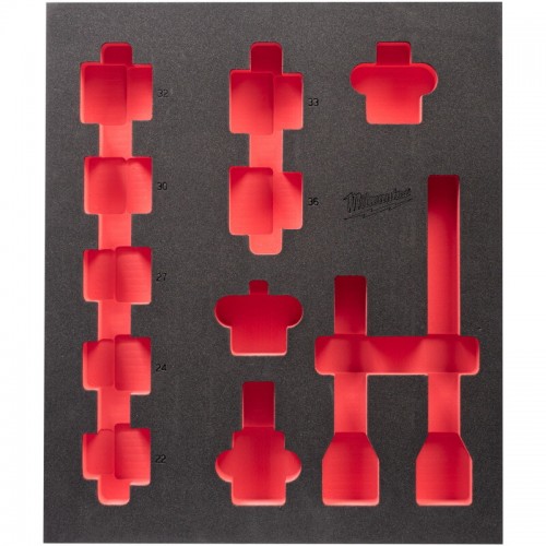 Ложемент для головок ShW 3/4\" STD MILWAUKEE, (12шт) (45х536х417мм) для візків