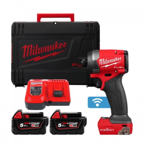 Шуруповерт ударний акумуляторний безщітковий MILWAUKEE (226Нм) M18 ONEID3-502X (ЗУ+2аккХ5Ач+HDкейс)