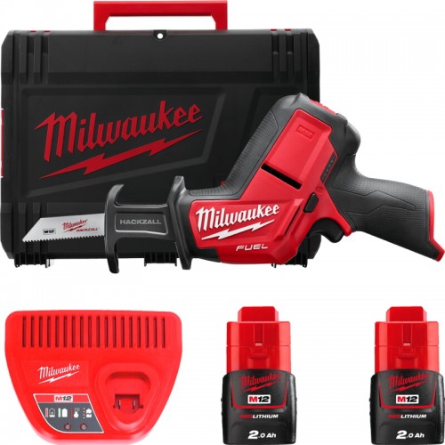 Пила шабельна акумуляторна безщіткова MILWAUKEE M12 CHZ-202C (ЗУ+2акк.Х2Ач+кейс)
