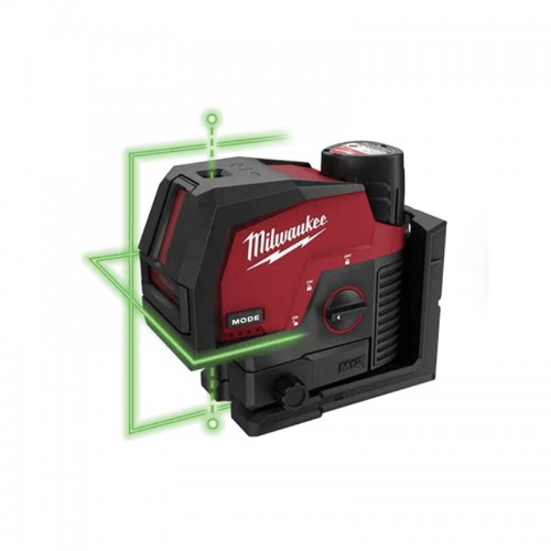 Нівелір лінійно-крапковий акумуляторний MILWAUKEE M12 CLLP-301C (зелений промінь)