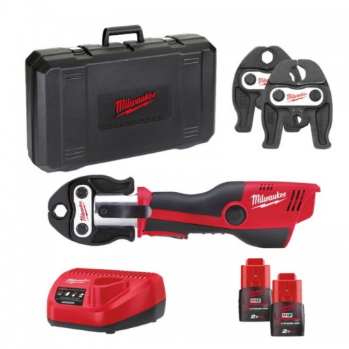 Обжимник гидравлический аккумуляторный для труб MILWAUKEE M12 HPT-202C V-SET2 (ЗУ+2акк.Х2Ач+кейс)