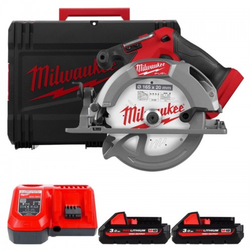Пила дискова аккумуляторна безщіткова MILWAUKEE M18 FCS552-302X, Ø165мм (ЗУ+2Х3Ач+HDкейс)