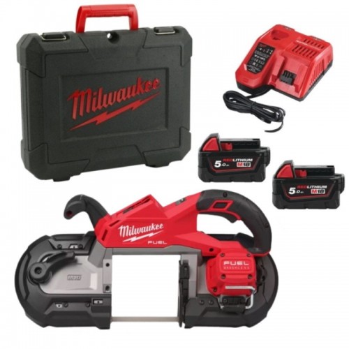 Пила стрічкова акумуляторна безщіткова MILWAUKEE M18 FBS127-502C (ЗУ+2акк.Х5Ач+ кейс)