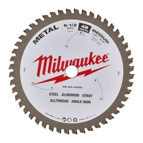 Диск пильний по металу MILWAUKEE, Ø165х5/8''х1,6мм, 48 зуб.