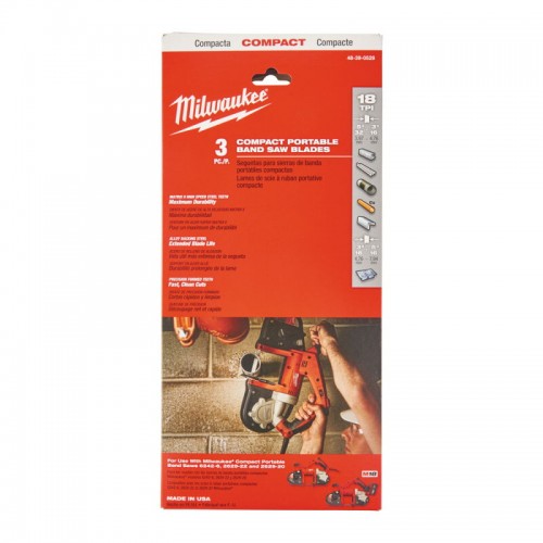 Полотно для стрічкових пилок MILWAUKEE, 898,52х1,4мм, (4-5мм), (3шт)
