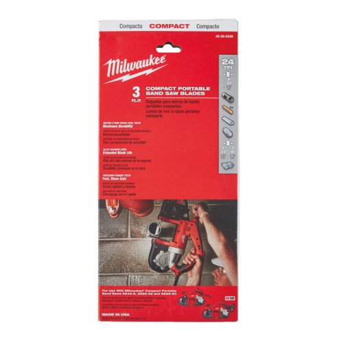 Полотно для стрічкових пилок MILWAUKEE, 898,52х1,0мм, (≤4мм), (3шт)