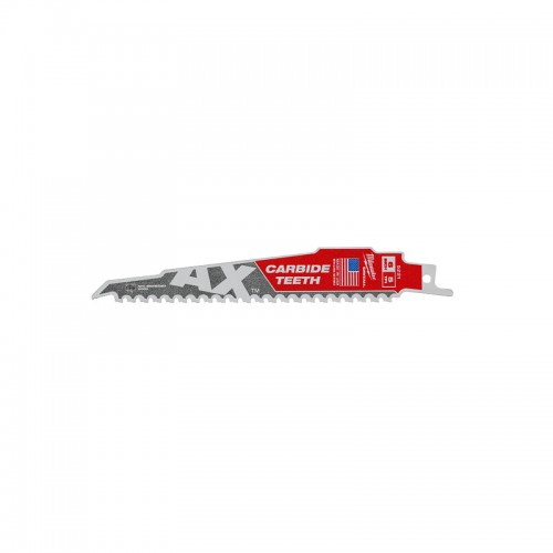 Полотно для шабельних пилок AX FANG TIP CARBIDE MILWAUKEE, 150х5мм, (дерево з цвяхами)