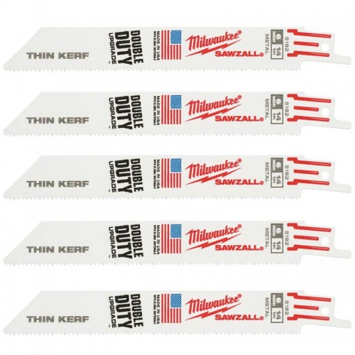 Полотно для сабельных пил THIN KERF MILWAUKEE, 150х1,8мм, (5шт), (металл)