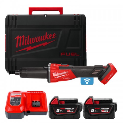 Машина прямошліфувальна акумуляторна безщіткова MILWAUKEE M18 FDGROVB-502X (ЗУ+2акк.Х5Ач+HDкейс)