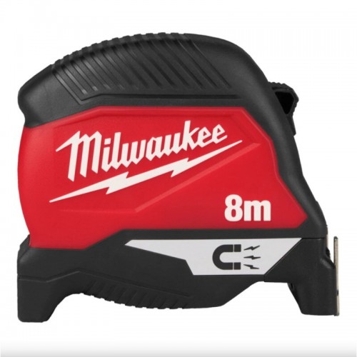 Рулетка магнітна MAGNETIC MILWAUKEE (Gen4), 8м (30мм)