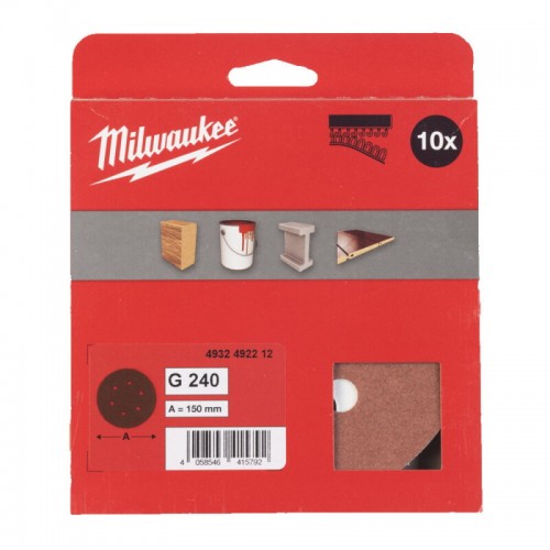 Шліфувальне коло MILWAUKEE Ø150/6 HL, зерно 240, (10шт)