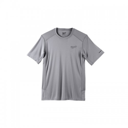 Футболка MILWAUKEE WWSSG-XXL, дихаюча, з коротким рукавом, сіра, (розмір XXL)