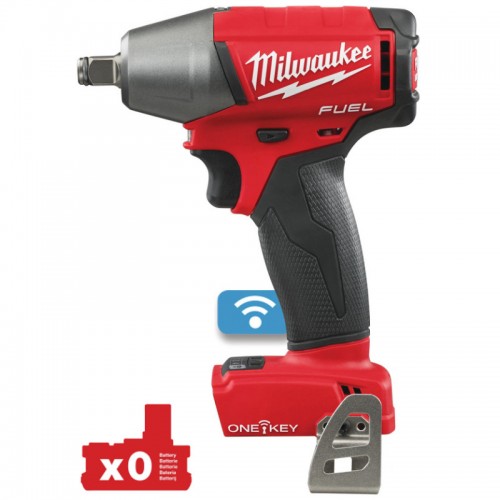 Гайковерт аккумуляторный бесщеточный 1/2'' MILWAUKEE M18 ONEIWF12-0, 300Нм, с кольцом (каркас)